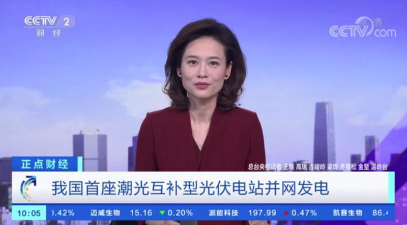 年均發電量超1億度！央視財經重點關注我國“首座”潮光互補型光伏電站