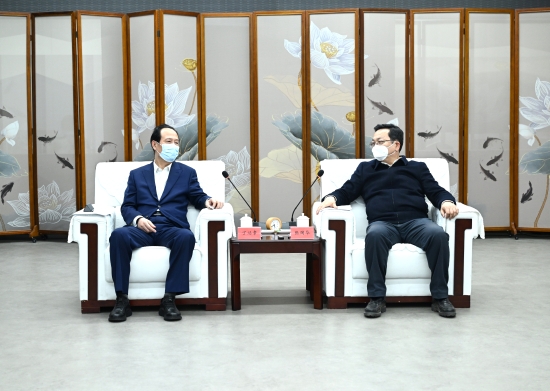 丁焰章與雄安新區黨工委書記、管委會主任張國華會談