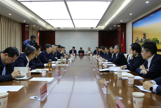 中國電建黨委副書記、總經理王斌與酒泉市主要領導會談