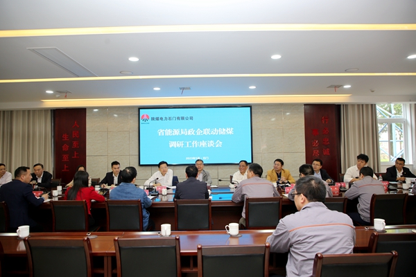湖南省能源局到陜煤石電公司調研政企聯動儲煤工作
