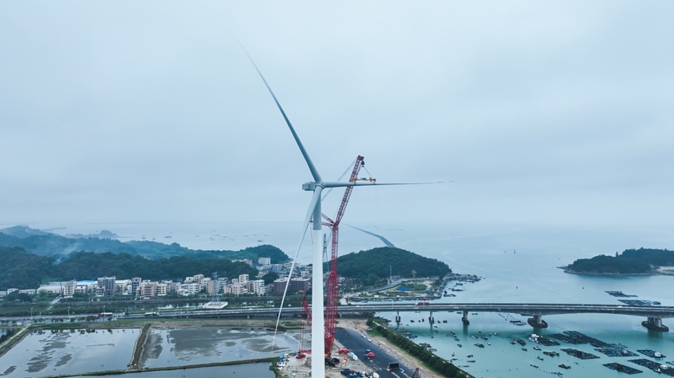 全球最大功率海上風電機組，每轉一圈可產生38度